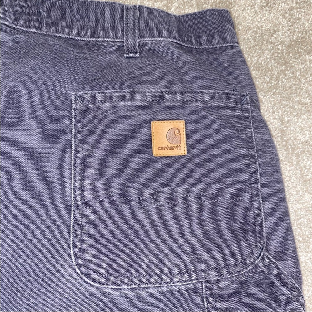 Carhartt Gray Dungaree Fit Canvas Pants B11 PTB‎ Men’s 40 X 32 Workwear … - Picture 3 of 7